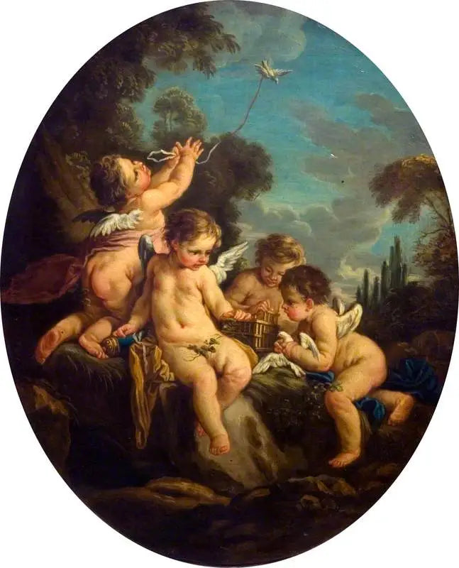 Fågelälskande kärleksfull - François Boucher