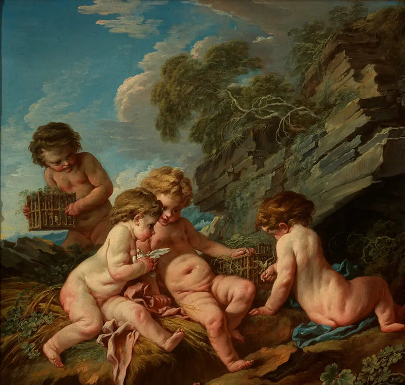 Fågelälskarens kärleksfulla - François Boucher