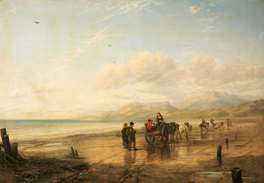Lancaster Sands, Lancashire - William Powell Frith image 1 copie de tableau peinte à la main