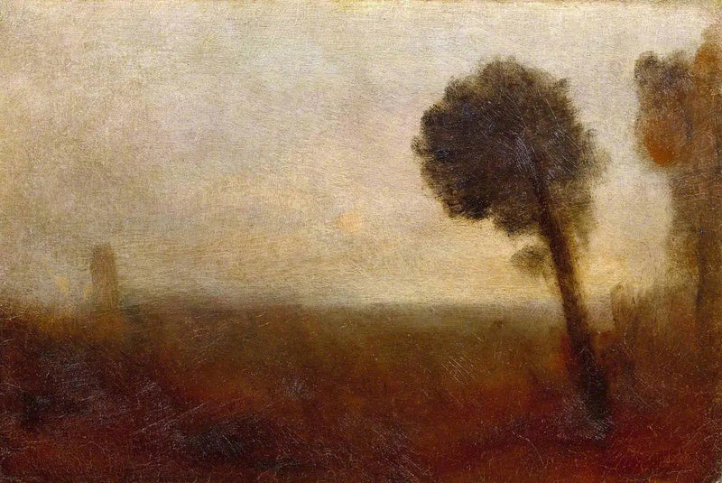 Landskap med ett träd till höger - J. M. W. Turner