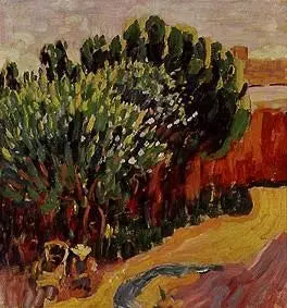 Landskap från Caranteque med kvinna - Alexej von Jawlensky