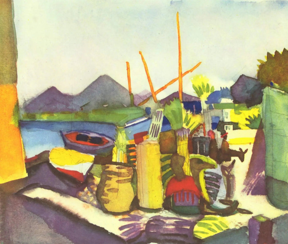 Reproduction du tableau « Q130745828 - August Macke » par Alpha Reproduction en peinture à l’huile