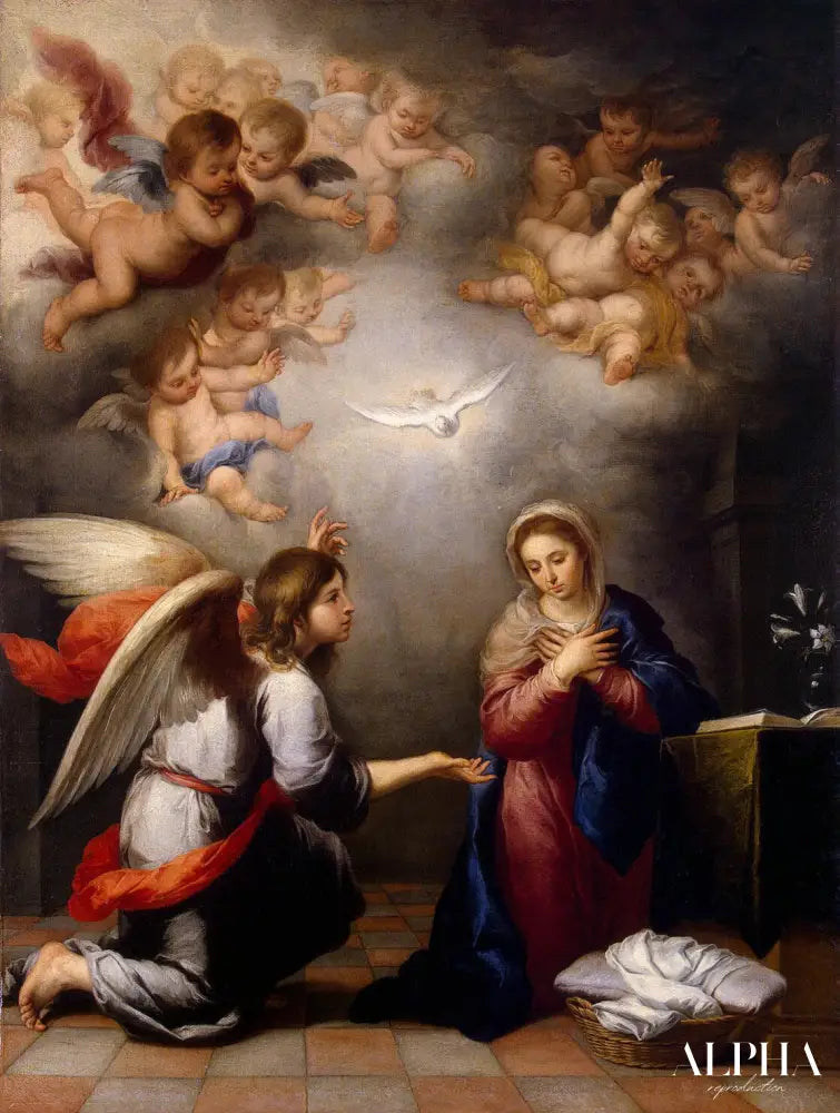 L’Annonciation - Bartolomé Esteban Murillo - Reproductions de tableaux et peintures haut de gamme