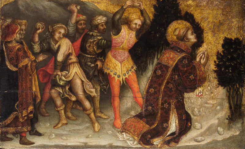 Lapidation av helige Stefan - Gentile da Fabriano