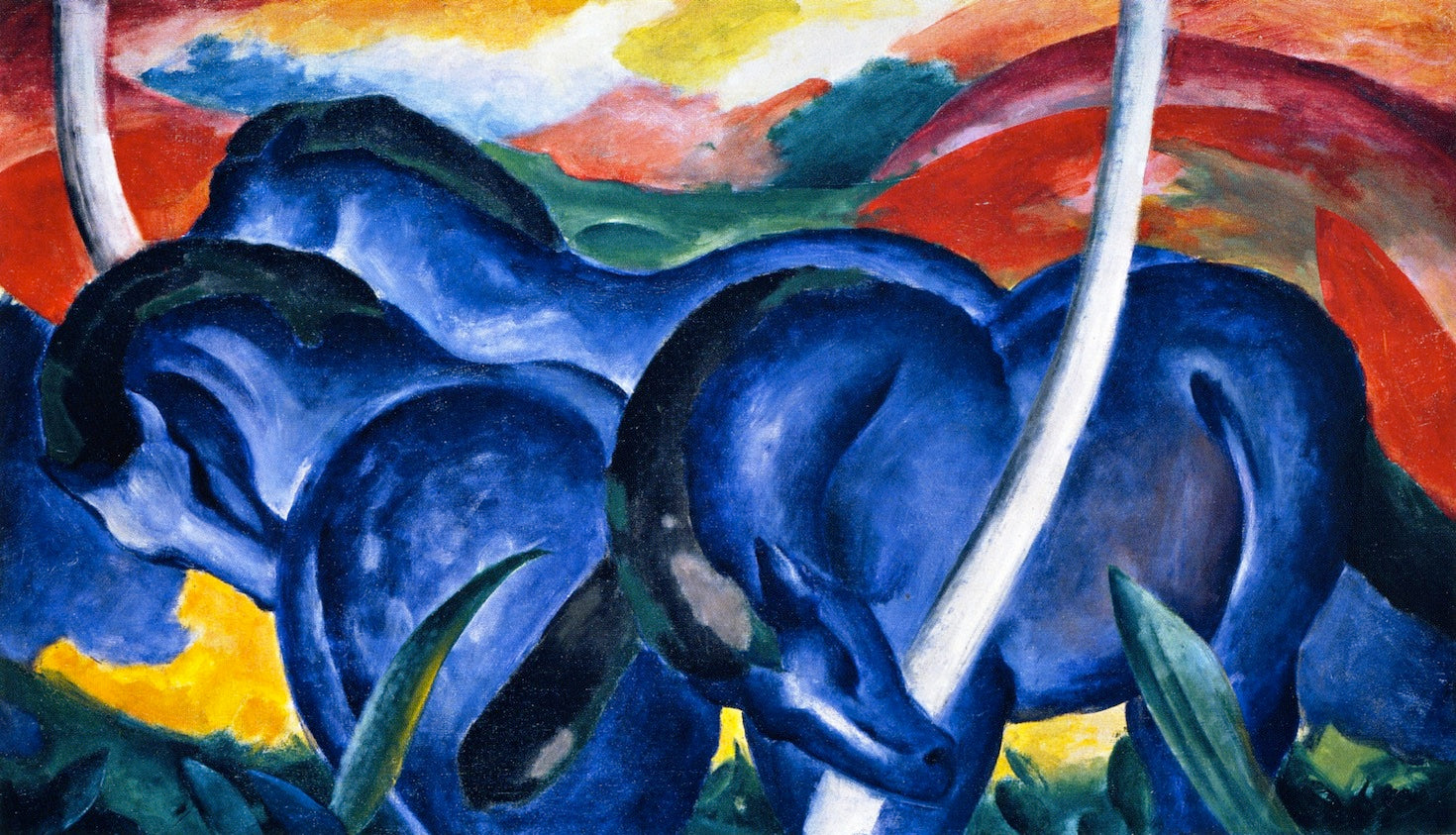 The Large Blue Horses - Franz Marc