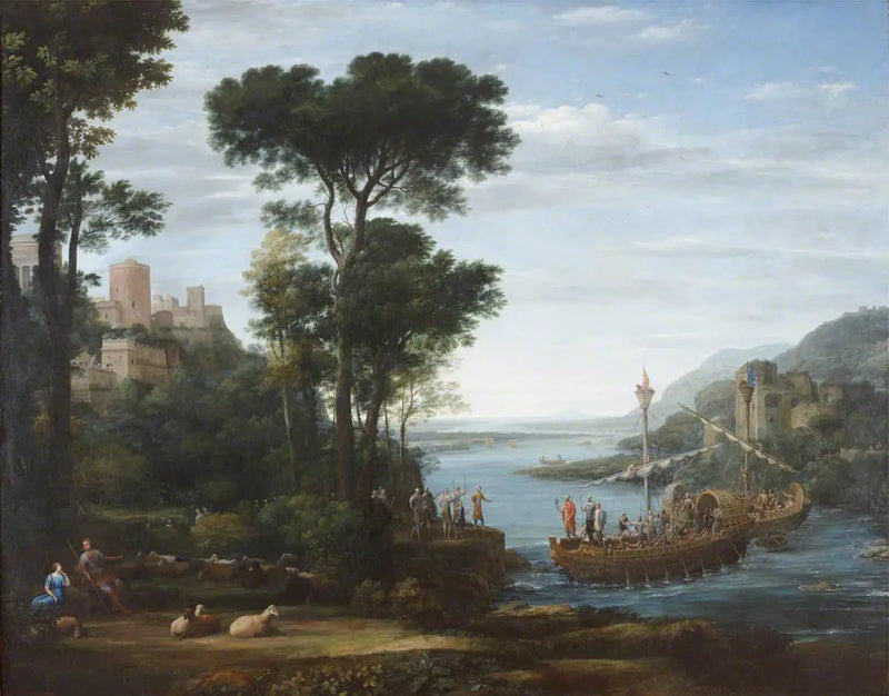 Aeneas ankomst till Pallanteum - Claude Lorrain