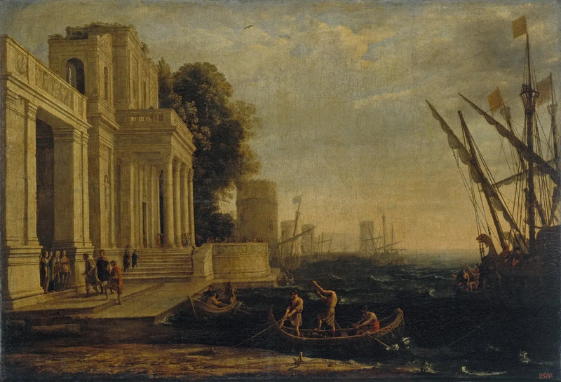 Ulysses ankomst till kung Lycomedes hov - Claude Lorrain