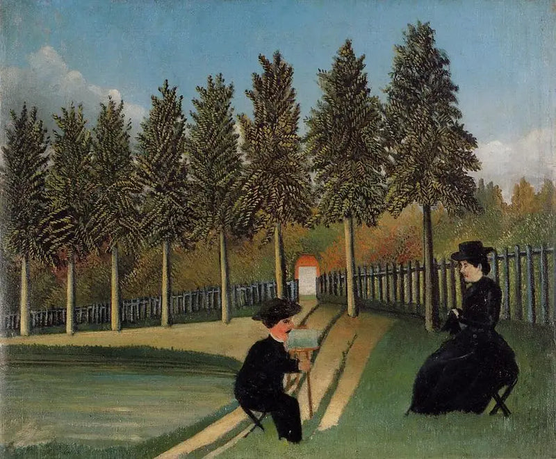 Konstnären som målar sin fru - Henri Rousseau
