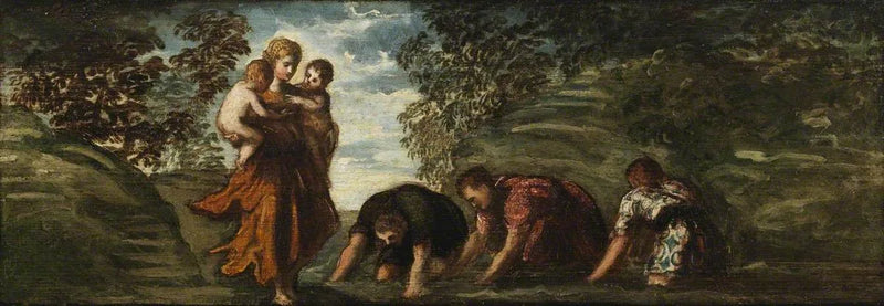 Latone förvandlar lycianska bönder till grodor - Jacopo Tintoretto
