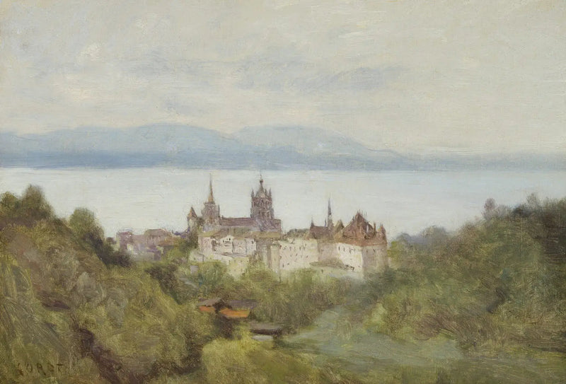 Lausanne och Genèvesjön, juli 1842 - Jean-Baptiste Camille Corot