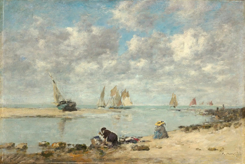 Tvätterska nära Trouville - Eugène Boudin