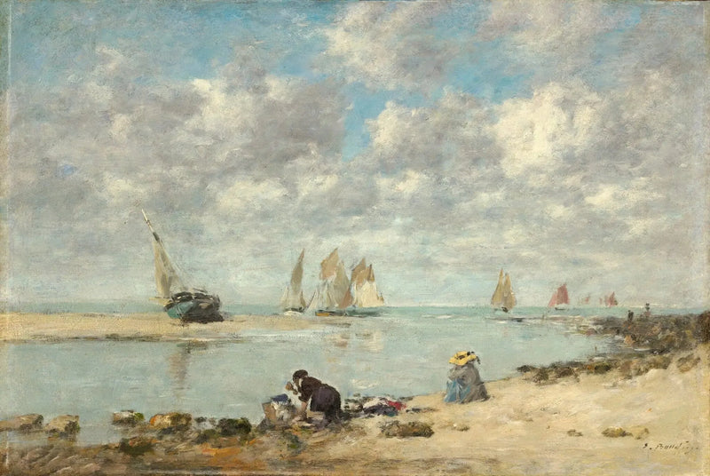 Tvätterska nära Trouville - Eugène Boudin