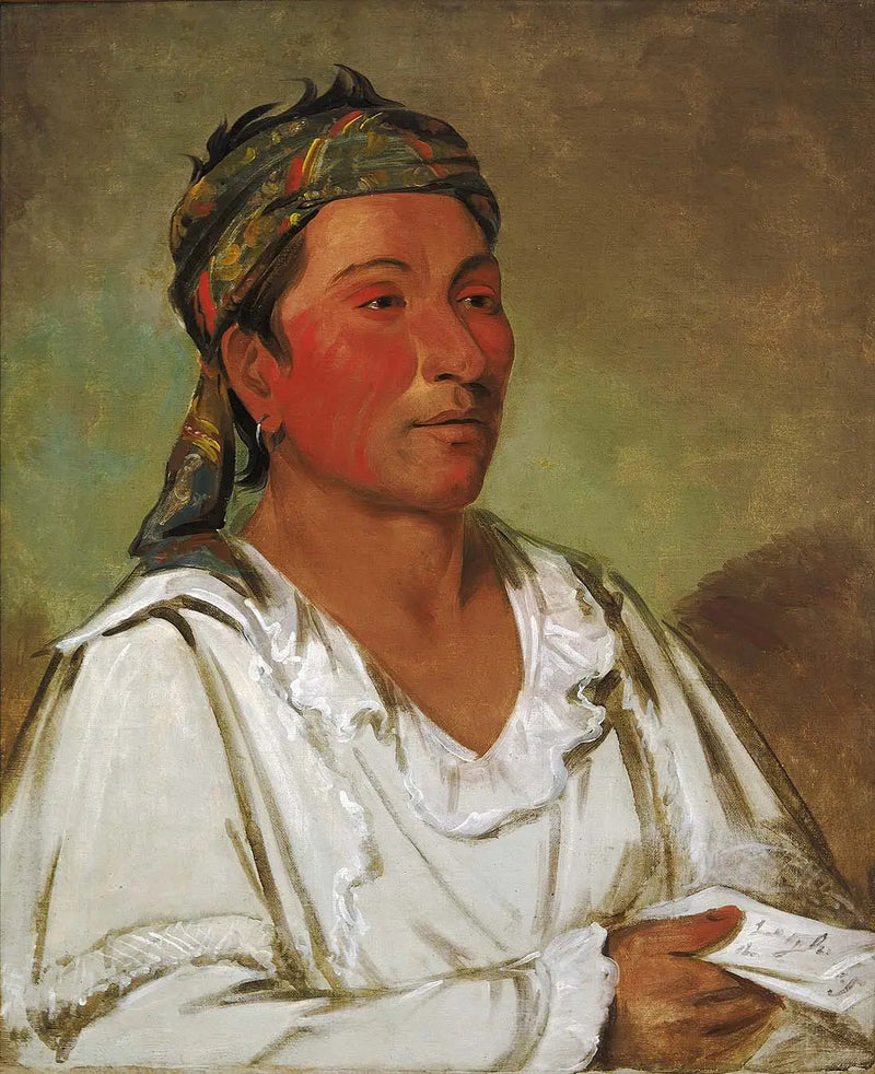 Lay-lóo-ah-pee-ái-shee-kaw, örter, buske och blomma, semi-civiliserad - George Catlin