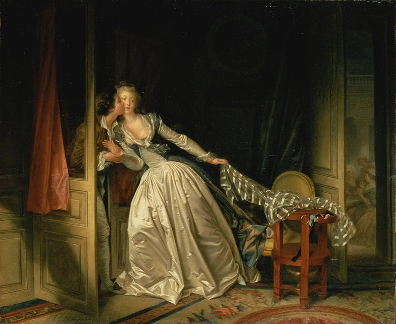Den hemliga kyssen - Jean-Honoré Fragonard