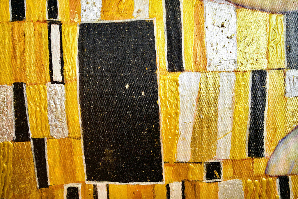 Le Baiser Réimaginé par Master Apollon | 200 x 200 cm image 13 copie de tableau peinte à la main