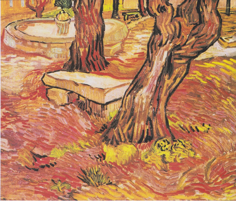 Stenbänken i trädgården vid Saint-Paul-sjukhuset - Vincent van Gogh