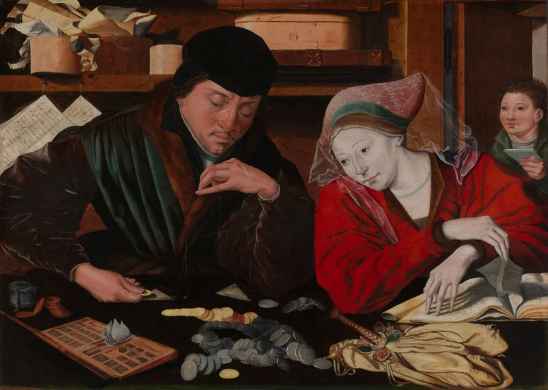 Bankmannen och hans fru - Marinus van Reymerswale