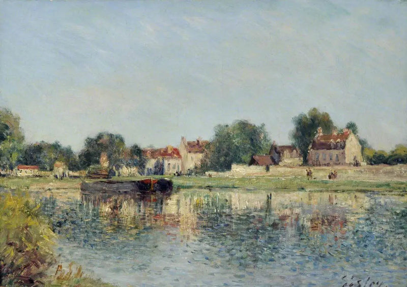 Dammen i Saint-Mammes, Frankrike - Alfred Sisley