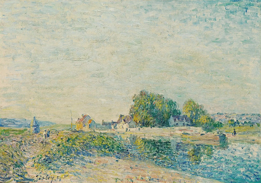 Dammen vid Loingkanalen i Saint-Mammès - Alfred Sisley