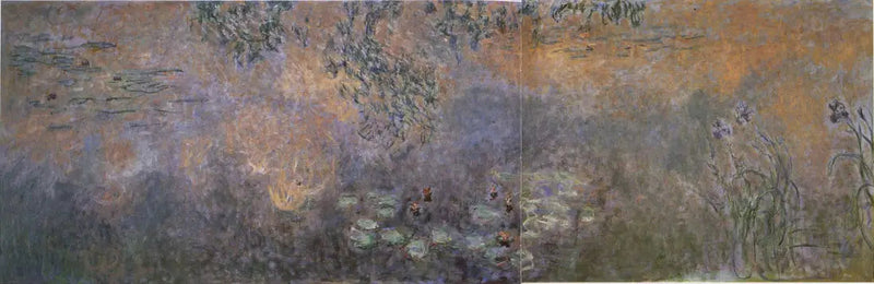 Näckrosdammen med iris - Claude Monet