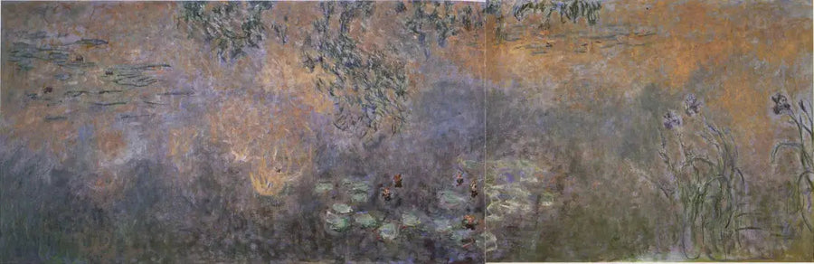 Näckrosdammen med iris - Claude Monet