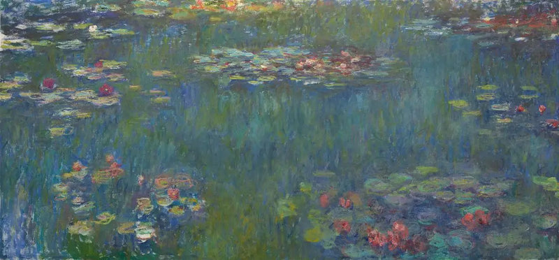 Näckrosdammen, gröna speglingar - Claude Monet