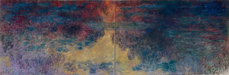 Näckrosdammen på kvällen - Claude Monet
