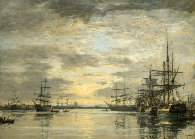 Eure-floden vid Le Havre - Eugène Boudin