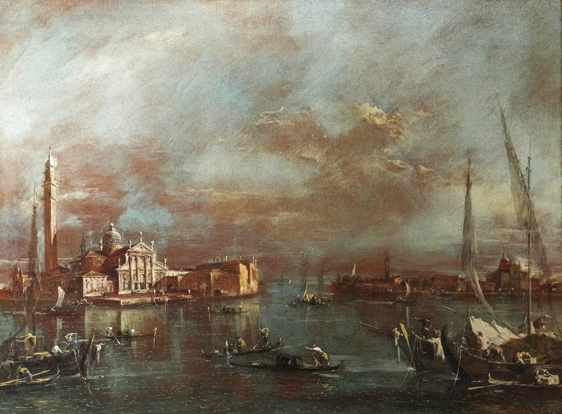 Saint-Marc-bassängen med San Giorgio-ön och Giudecca - Francesco Guardi
