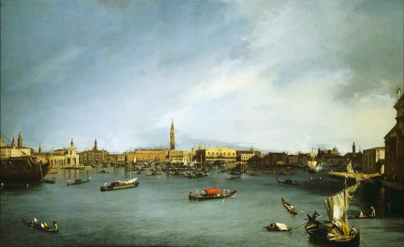 Saint-Marc-bassängen, Venedig, sett från Giudecca - Canaletto