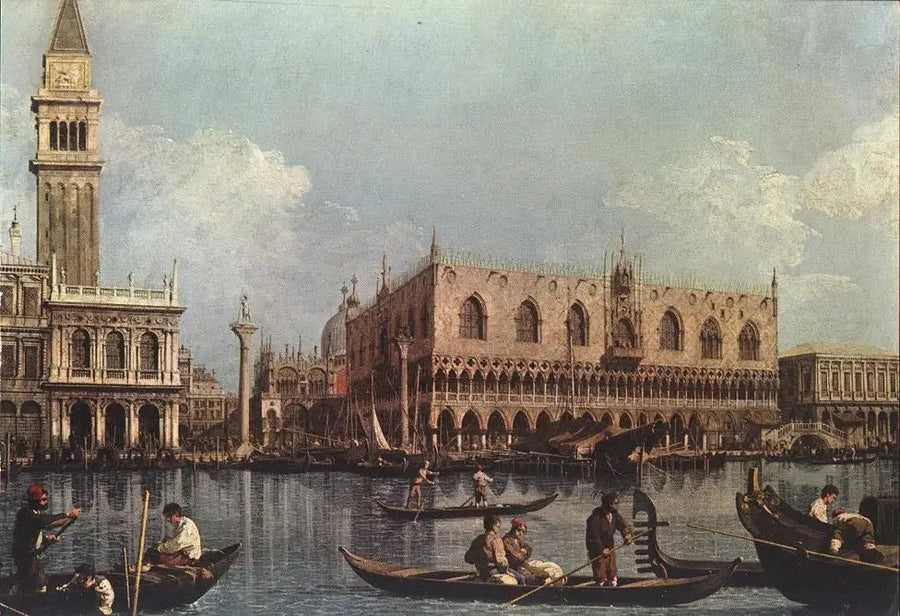 Saint-Marc-bassängen sett från Douane-punkten - Canaletto