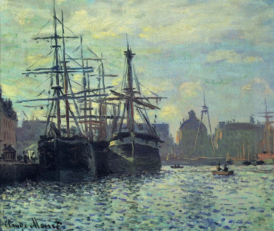 Handelsbassängen, Le Havre W294 - Claude Monet