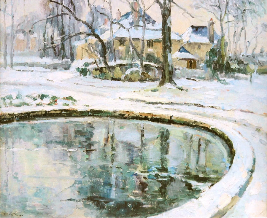 Bassängen, snö - Robert Antoine Pinchon