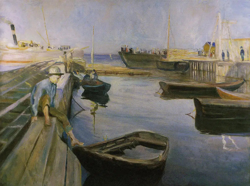 Ångbåten anländer - Edvard Munch