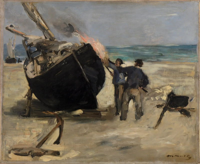 Den tjärade båten - Édouard Manet