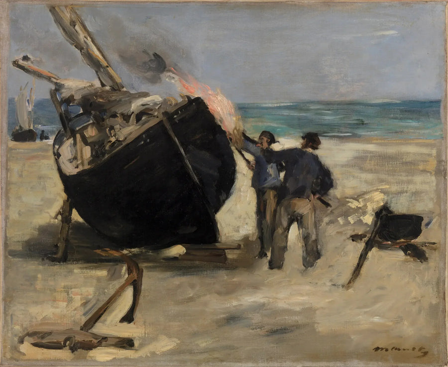 Den tjärade båten - Édouard Manet