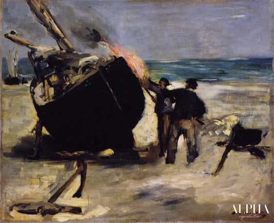 Le Bateau goudronné - Edouard Manet - Reproductions de tableaux et peintures haut de gamme