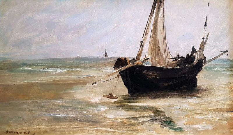 Den svarta båten i Berck - Édouard Manet
