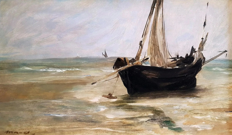 Den svarta båten i Berck - Édouard Manet