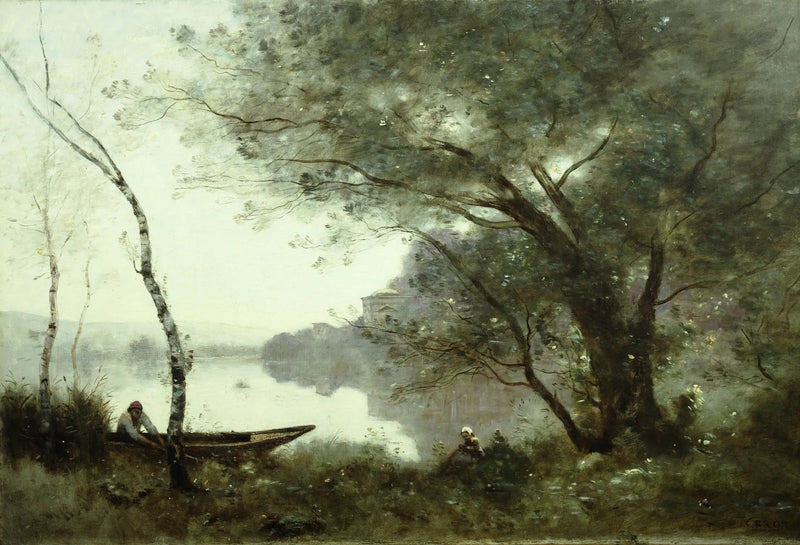 Mortefontaines båtförare - Jean-Baptiste Camille Corot