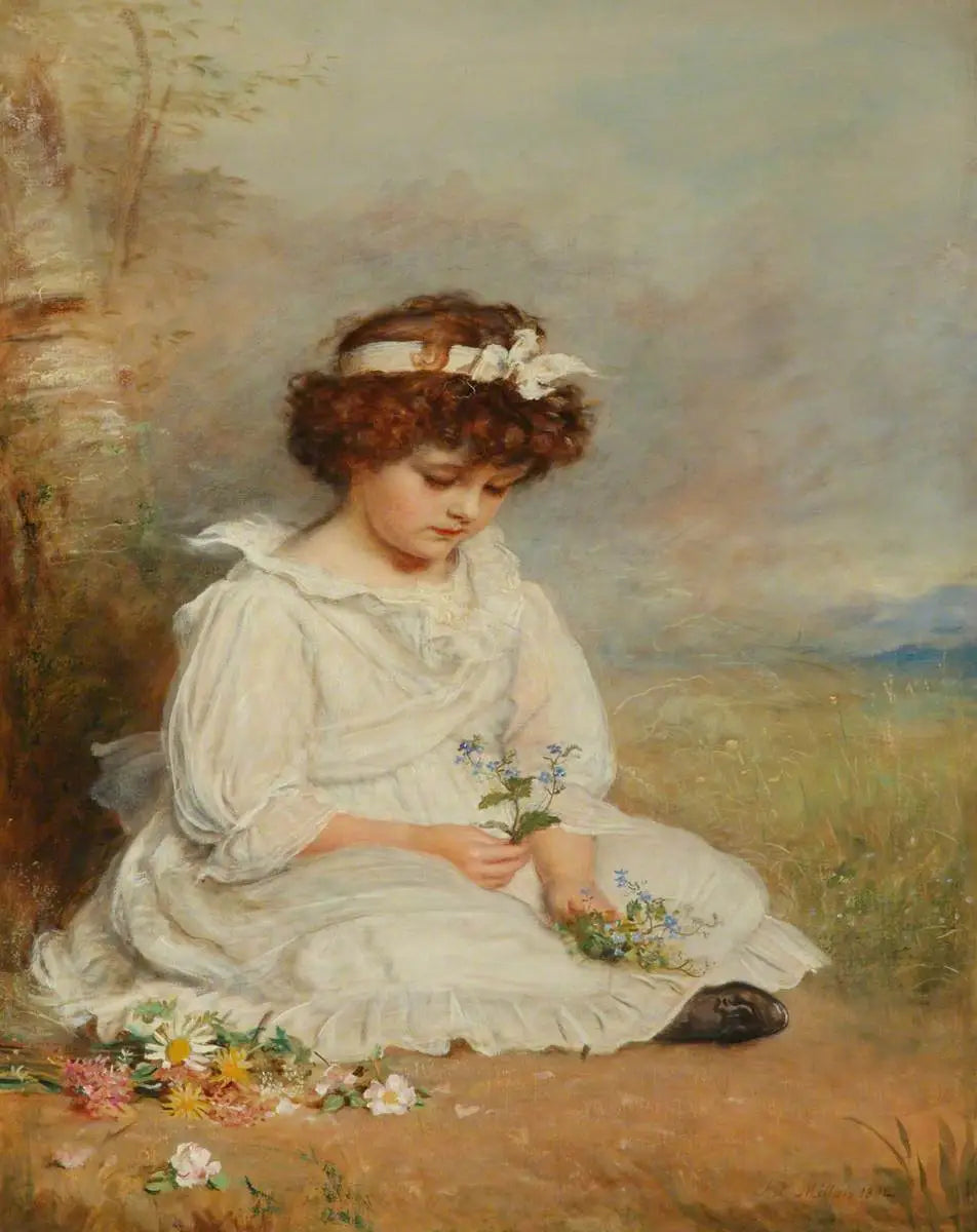 Le bleu chéri de Little Speedwell - John Everett Millais image 1 reproduction réalisée par Alpha Reproduction