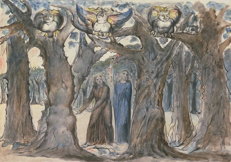 Suicidernas skog: Harpiar och självmördare - William Blake