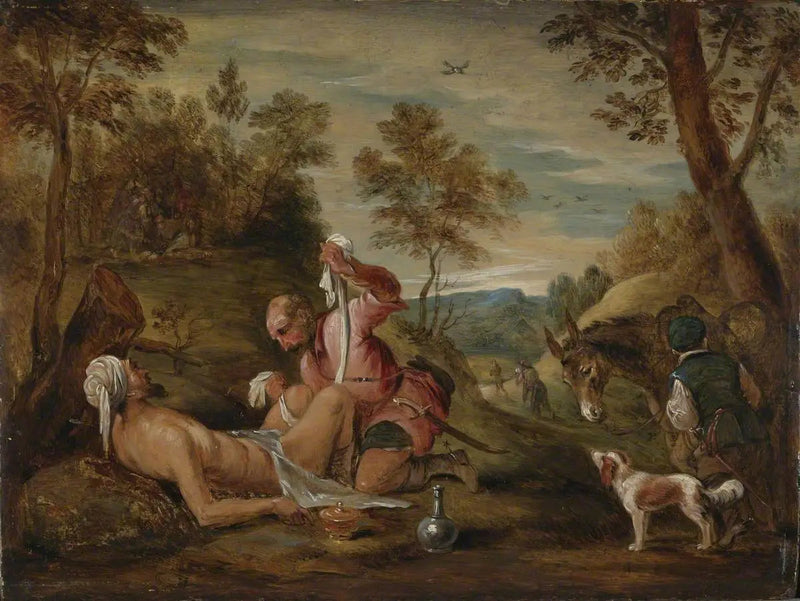 Den gode samariten (efter Francesco Bassano) - David Teniers den yngre