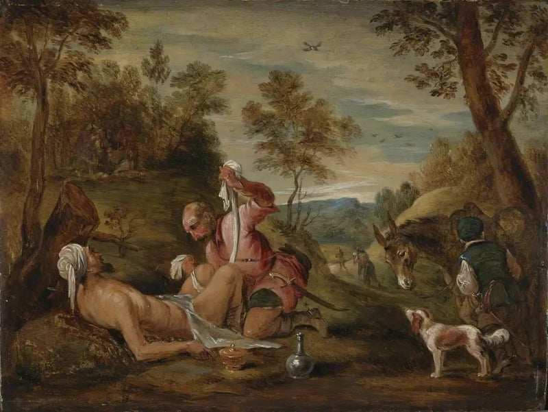 Den gode samariten (efter Francesco Bassano) - David Teniers den yngre