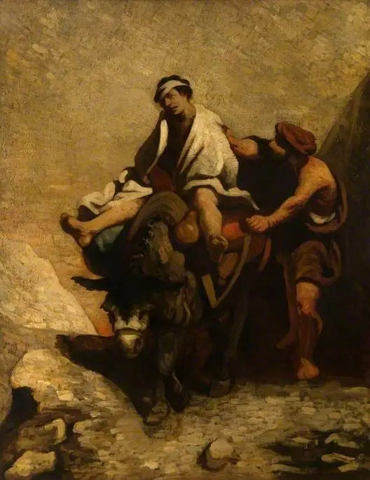 Den gode samariten - Honoré Daumier