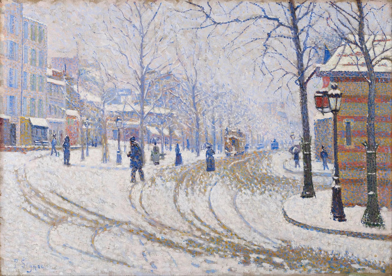 Boulevard de Clichy, snön - Paul Signac