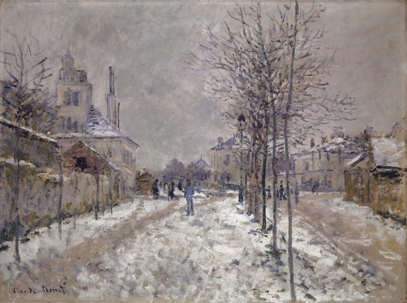 Boulevarden i Pontoise i Argenteuil, snö - Claude Monet