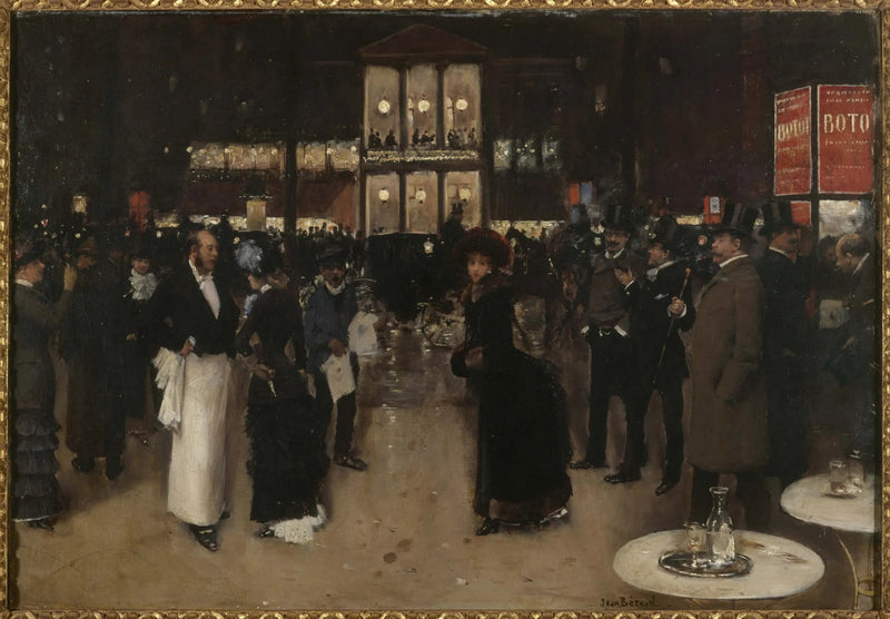 Boulevarden Montmartre, natten, framför Variétés-teatern - Jean Béroud