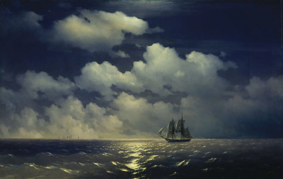 Brigadören « Mercury » möter den ryska flottan efter segern över två turkiska fartyg - Ivan Aïvazovski