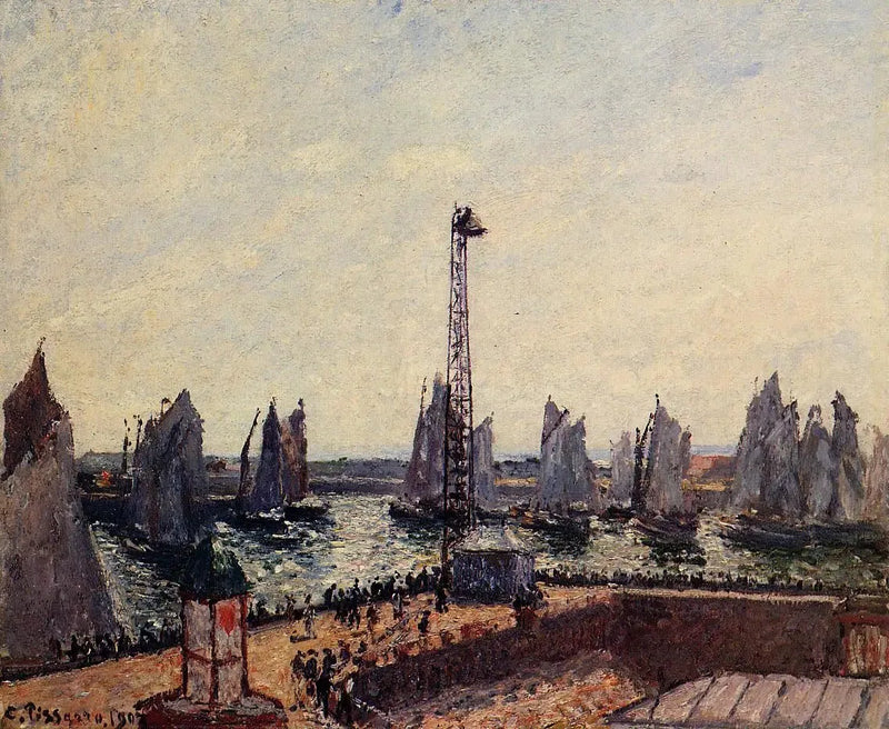 Bränsleskyddet Öst, återkomst från regattan, Le Havre - Camille Pissarro